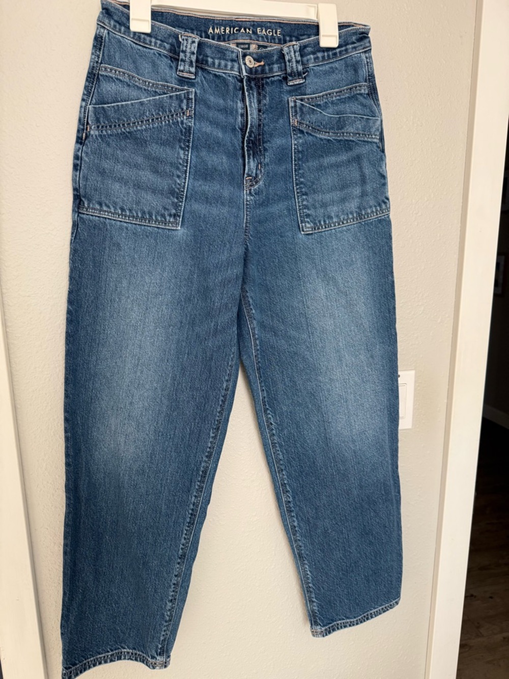 American Eagle Outfitters Strigid  Super High Rise Straight Jeans for Women